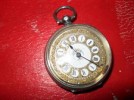  Vintage Continental White Metal Ladies Pocket Watch 