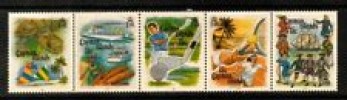  Cayman Islands 1993 Tourism SE Tenant Strip of 5 x 15c Values SE Tenant MNH 