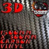  Carbon Fibre Vinyl 3D Wrap RC Car Laptop Air Free Sticker Sheet 1500mm x 300mm 