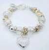  Free P P Wholesale Hot Sale Fashion Jewelry 925Silver Beads Bracelet Gift Box 