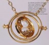  Harry Potter Hermione Rotating Time Turner 18K Gold Necklace Granger Props 