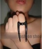  R1587 New Fashion Goth Style Black Spike Rivet Finger Ring Black Size 7 5 