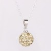  Gold Clay Shamballa 10mm Crystal Ball Necklace Free Gift Box AAL925 