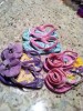  3 Pairs of Girls New Flip Flops Size 7 8 8 Old Navy Disney Princess 