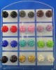  24pcs 12 Pairs 8mm Disco Ball Bead Crystal CZ Surgical Steel Stud Earrings 