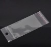  200 Self Adhesive Seal Plastic Bags w Hang Hole 14x5cm 