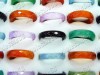  Wholesale Lots 12pcs Agate Stone Mix Color Rings Color Size sent by Random Free 