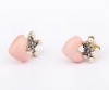  Hot Sale Jewelry Gift Wholesale 24pairs Fashion Rhinestone Crown Heart Earrings 