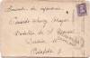 SOBRE CIRCULADO DE PAMPLONA A BATALLÓN DE S. MARCIAL Año 1939. CENSURA RODILLO