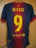  Barcelona 2012 13 LFP Home Match Un Worn Shirt Alexis 9 Signed Team 