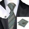  C 353 Mens 100 Silk Neckties Tie Hanky Cufflinks Sets Free Start from $0 01 