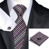  C 210 Mens 100 Silk Neckties Tie Hanky Cufflinks Sets Free Start from $0 01 