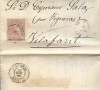 Año 1868 edifil 98 carta matasellos Santa Coloma de Farners Gerona