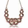  Cool Vtg Style Girls Twist Adjustable Chain Link Bib Pendant Necklace T02F44K03 