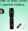  Linterna CREE T6 XM L 2000 Lumen Zoom 26650 Zoomable Flashlight Torch 