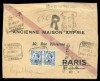  Spain Apr 1931 Pair 40C on Registered Front from Barcelona to France 