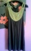  TOPSHOP Evening Top Petite Dress Gold Sequin Neckline Size8 