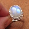  Natural Rainbow Moonstone Gem 100 Solid 925 Silver Ring Sz 6 25 Stamped 925 