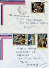  Benin 1985 overprinted Art Picasso Stamp on 2 Cover Abroad overprinted Included 