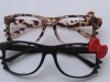  2pcs Hello Kitty Bow Style Glasses Frame Lovely Fashion Coffee Color 