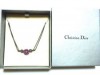  Christian Dior Elegante Halskette Mit Pinkfb Strasssteinen OVP 4QL2617 