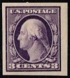  USA Stamp 345 3c Deep Violet Series of 1909 MH OG 