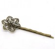  30 Bronze Tone Flower Bobby Pins Hair Clips 6 1x2 3cm 