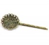  30 Bronze Tone Flower Bobby Pins Hair Clips 6 4x2 5cm 