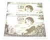  Banknote Spanien 2 x 100 Pesetas 1B7934330 M7209233 4QM3164 