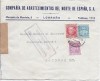  Spain Civil War Nationalist 1937 Logrono to London Censor Cov Telegraph Stamps 