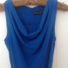  Bright Blue Cocktail Dress Size 10 w Gold Belt BNWT 