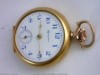  1911 Size 0 Hampden 7 Jewel Pocket Watch Gold Plated 