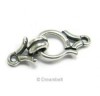  1 Set Antique Sterling Silver Flower Hook Eye Bead Clasp 21mm 8 5mm 