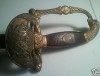  1700's 1800's British Officer Sword w Ornate Handle Monkey Design Crest 