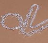  Free P P Wholesale Solid 925Sterling Silver Bracelet Necklace Gift P9253 