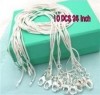  2013 Special Price Wholesale 10pcs 1mm Sterling 925Silver Snake Chain Necklace 