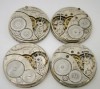  Lot of 4 Vintage 12S Elgin Pocket Watch Movements Parts Repair 