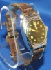  VTG OLD Antique Early Westclox Wind UP Wrist Watch W Leather Band Wristwatch 