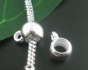  200 Enganches Colgantes Argentados Lisos 11x8mm Para Pulsera Europea Abalorios 