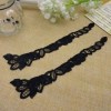  2pc Black Rayon Floral Lace Applique Patch  sewing Craft Trim Dress Doll D842 