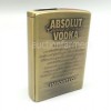  Bronze Absolut Vodka Lighter Metal NEW Butane Pocket Refillable 