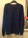  H M Mens Divided Blue Blue Animal Print Sweatshirt Large 