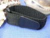  New 16 22mm Black Nylon Velcro Fits Sport Wristwatches Watches Watch Band Strap 