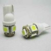  2pcs Xenon White T10 Wedge 5 SMD 5050 LED Light Bulbs 192 168 194 W5W 2825 158 