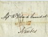  Spain 1836 2 Page FLD Letter Invoice w A Cataluna Barcelona to Nantes w Entry 