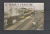  S Tome E Principe Trains Railroads MNH PAMPLONA Station Sheet 