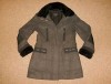  Banana Republic Womens Medium Insulated Gray Wool Zip Front Coat C7 