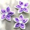  5pc 5cm Purple Silk Craft 3D Star Venise Applique Trim DIY Cloth D620 