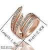  Anillo Bañado En Oro Rosa 18K Rose GP Swarovski Crystal White Gem Ring T 8 