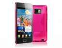  Funda Samsung Galaxy S2 SII Gel Rosa Protector de Pantalla 